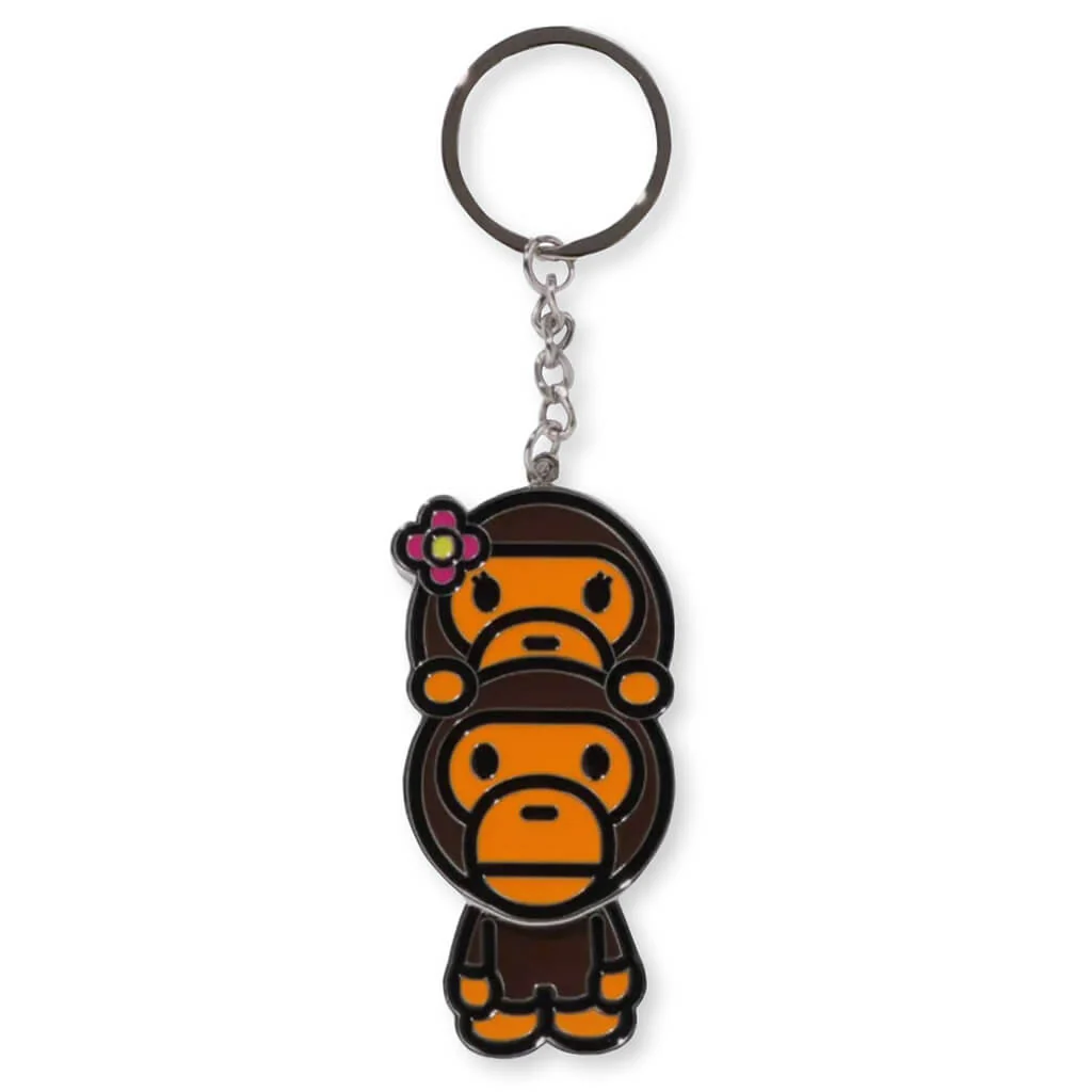 Kids Baby Lisa On Baby Milo Key Chain - Brown