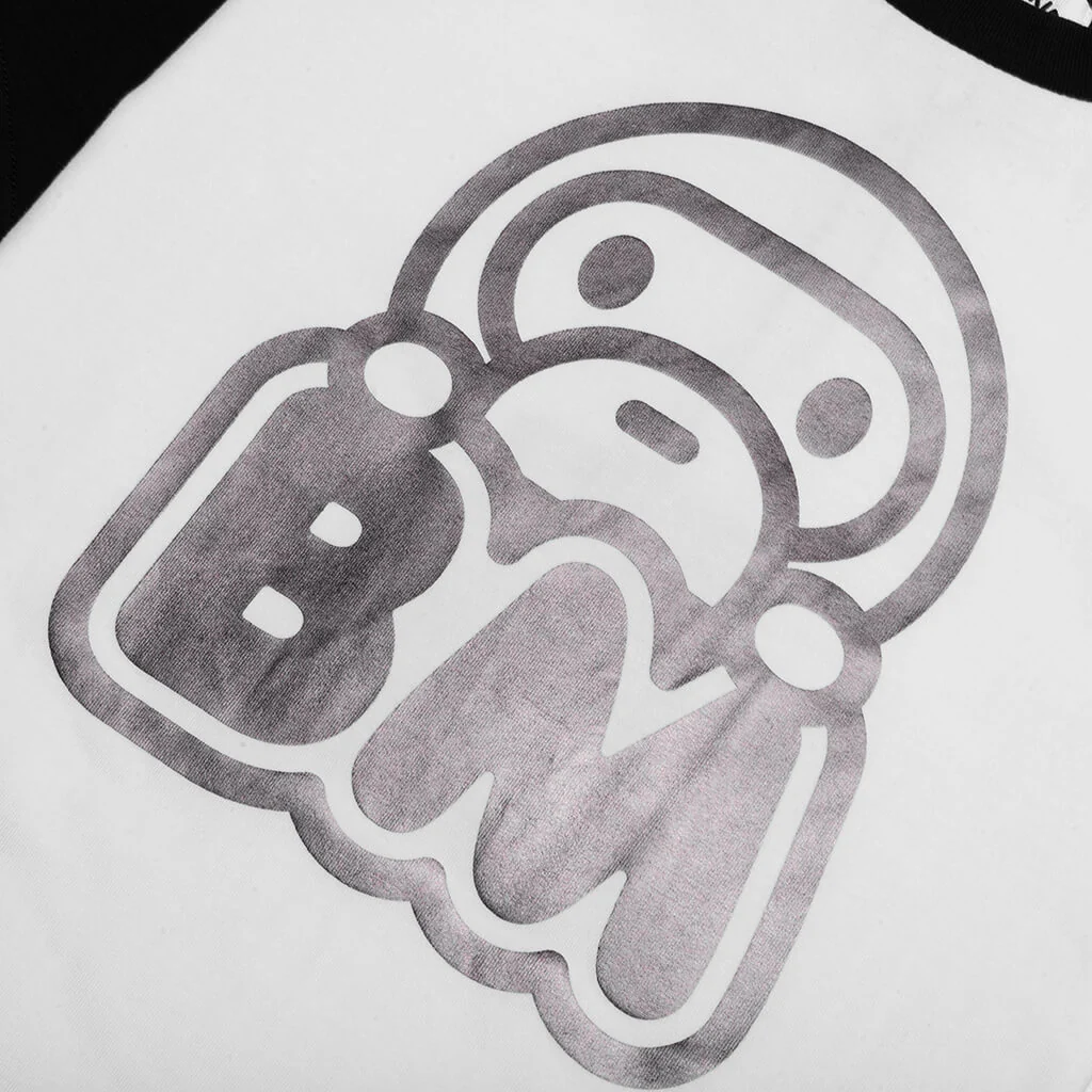 Kid's Baby Milo Raglan Tee - White - Image 4