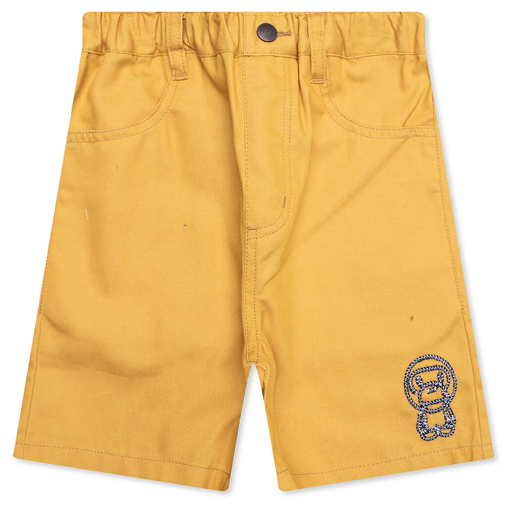 Kid's Baby Milo Rope Denim Shorts - Yellow