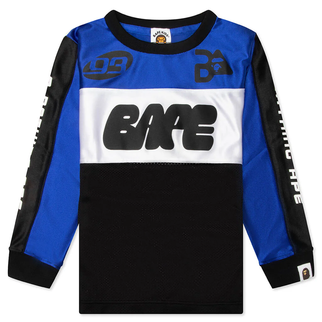 Kids BAPE Mesh L/S Tee - Blue