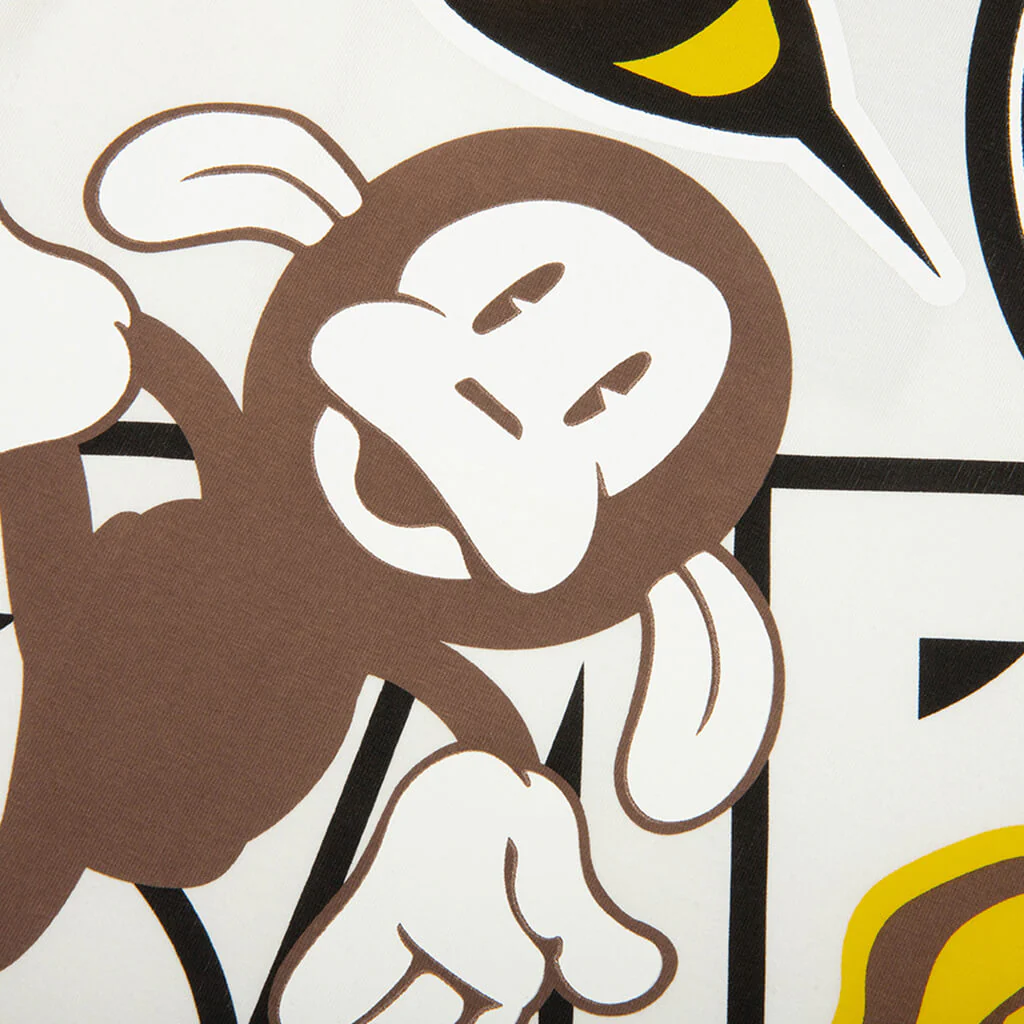 Kids Bape Milo Assorted Print Tee - White - Image 3