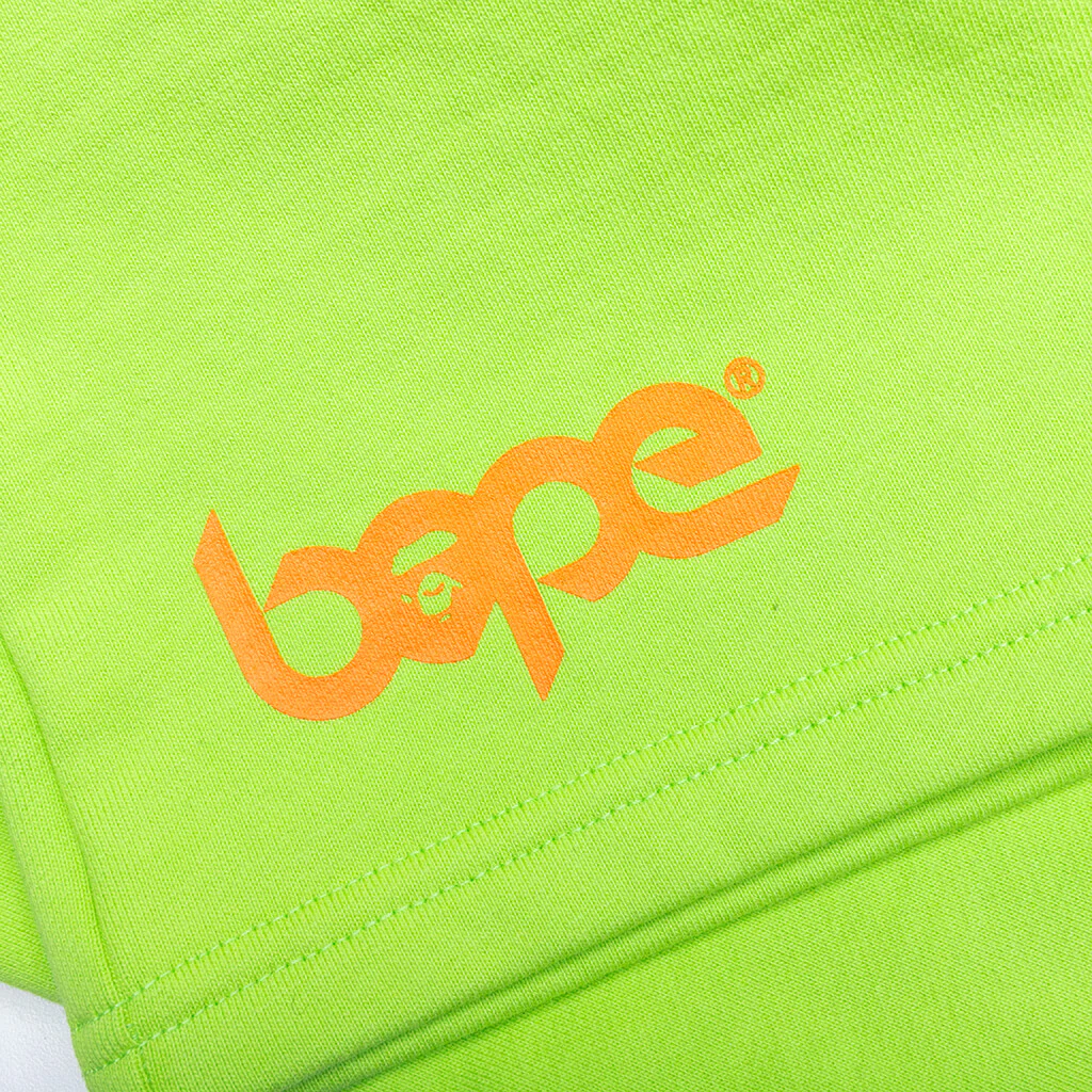 Kid's Bape Pigment Dye Sweat Shorts - Green - Image 3