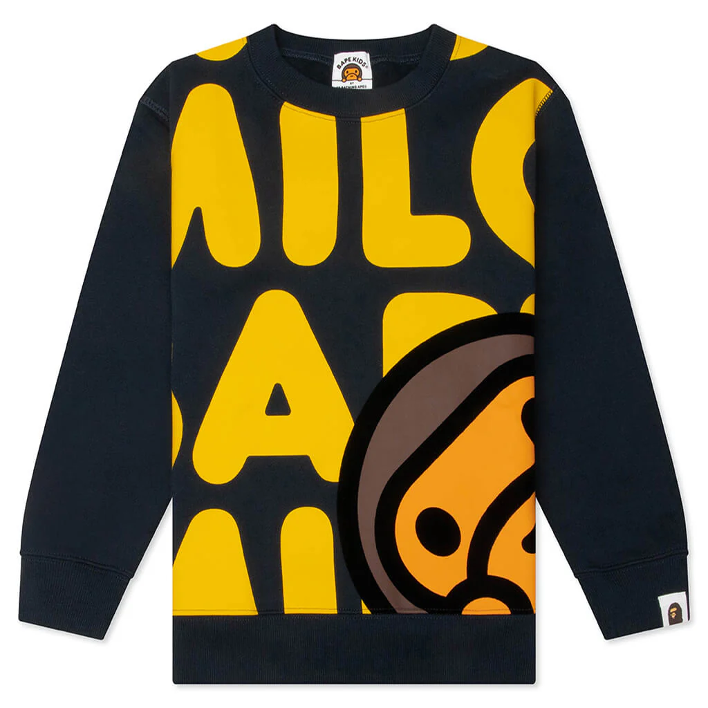 Kids Big Baby Milo Crewneck Sweatshirt - Navy