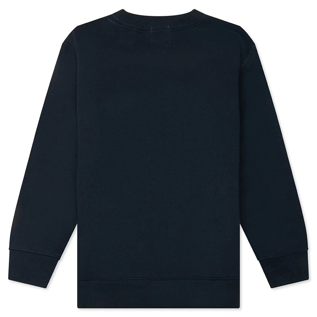 Kids Big Baby Milo Crewneck Sweatshirt - Navy - Image 2