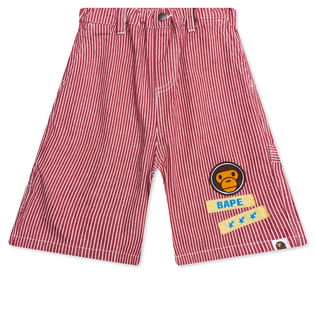 Kid's Hickory Milo Patch Painter Shorts - Red