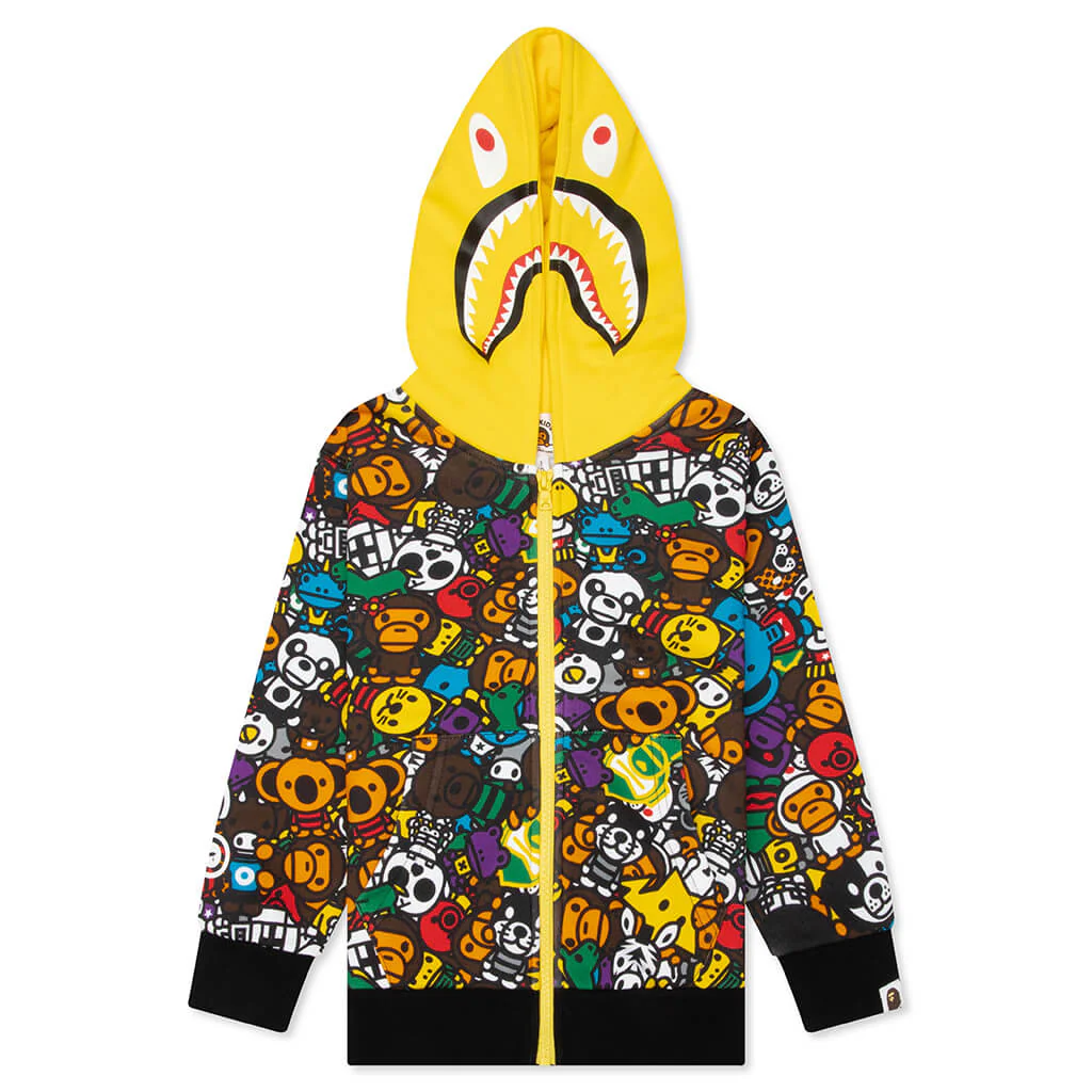 Kids Milo All Safari Shark Zip Hoodie - Multi