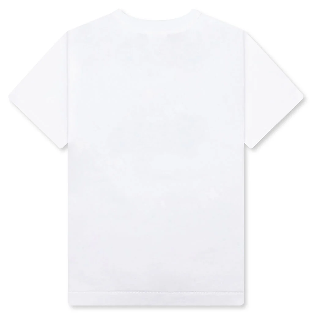 Kid's Shark Milo on Bape Tee - White/Black - Image 2