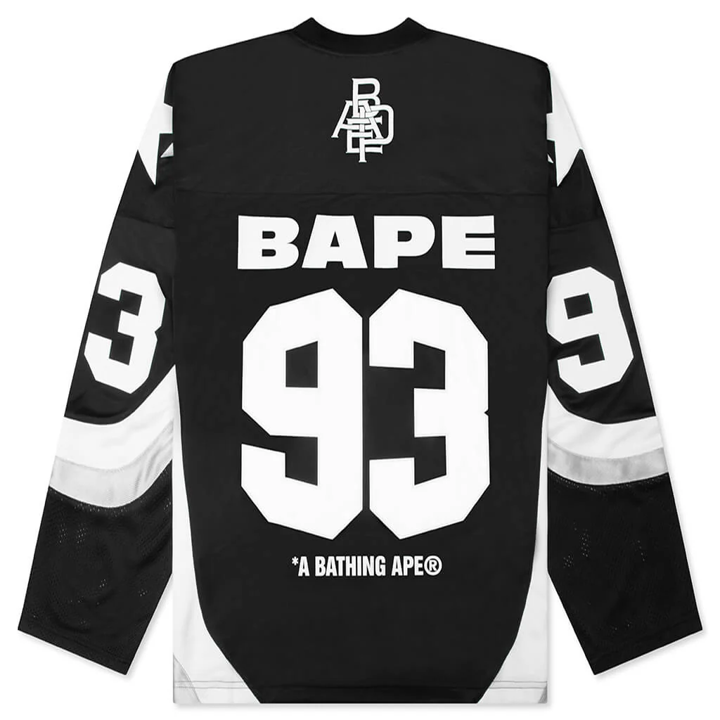 Line Camo Jacquard Logo Relaxed Fit Ice Hockey Jersey - Black - Image 2