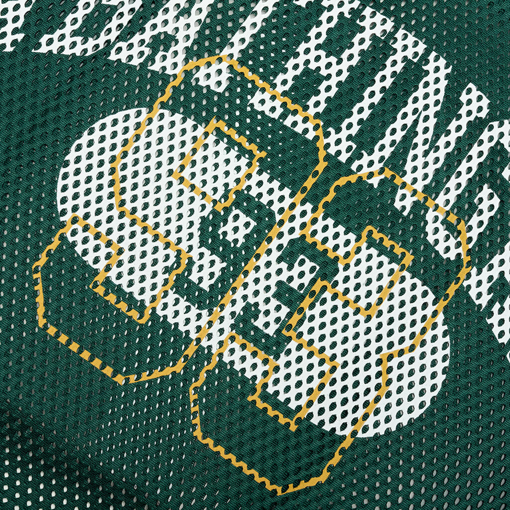 Line Camo Multi Logo Relaxed Fit Football Jersey - Green - Image 4