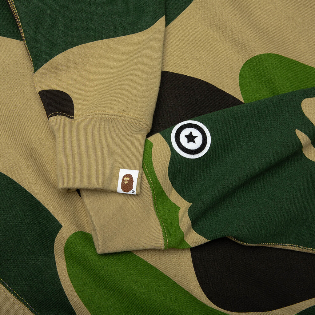 Mega Abc Camo Double Shark Relaxed Fit Full Zip Hoodie - Green - Image 3