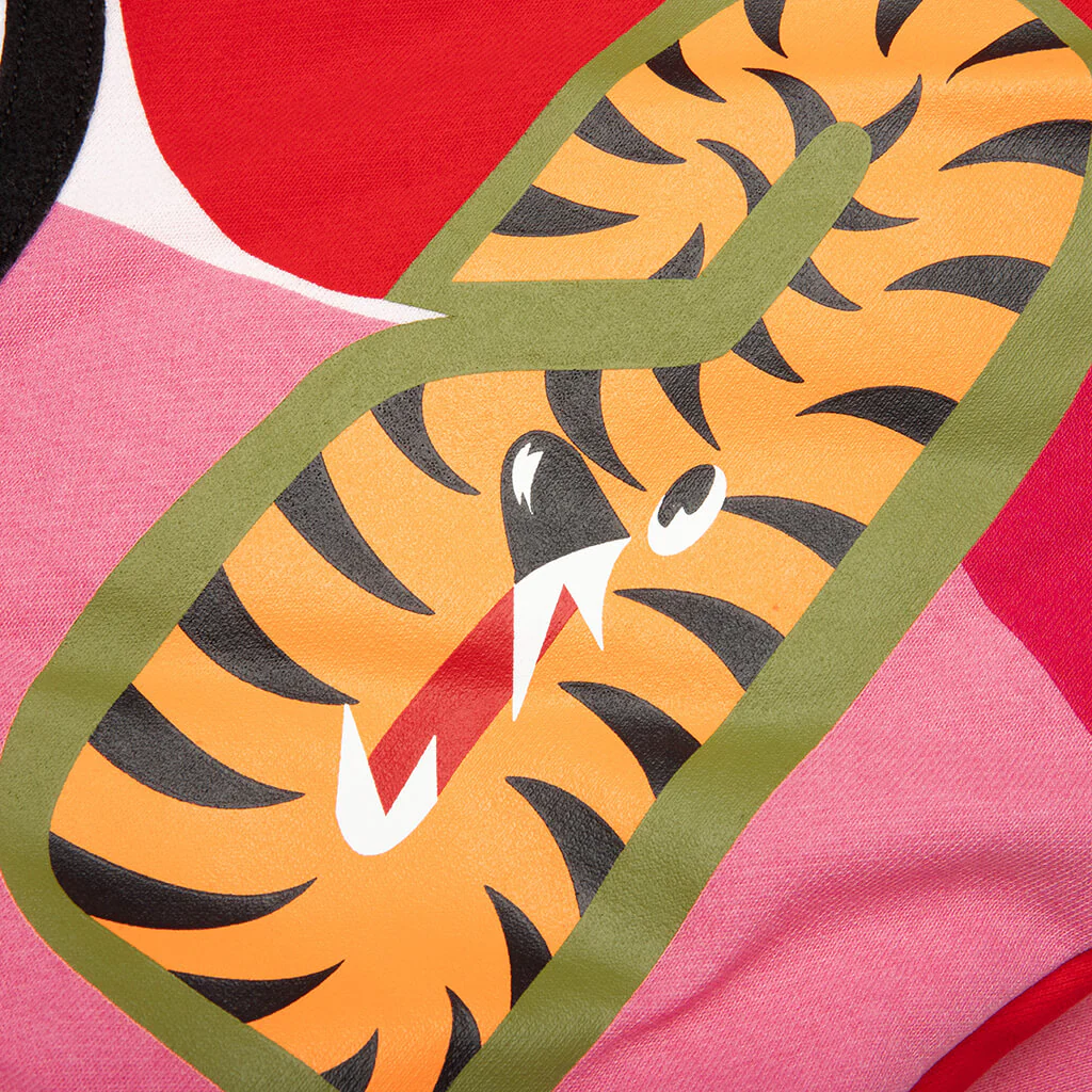 Mega Abc Camo Double Shark Relaxed Fit Full Zip Hoodie - Pink - Image 7