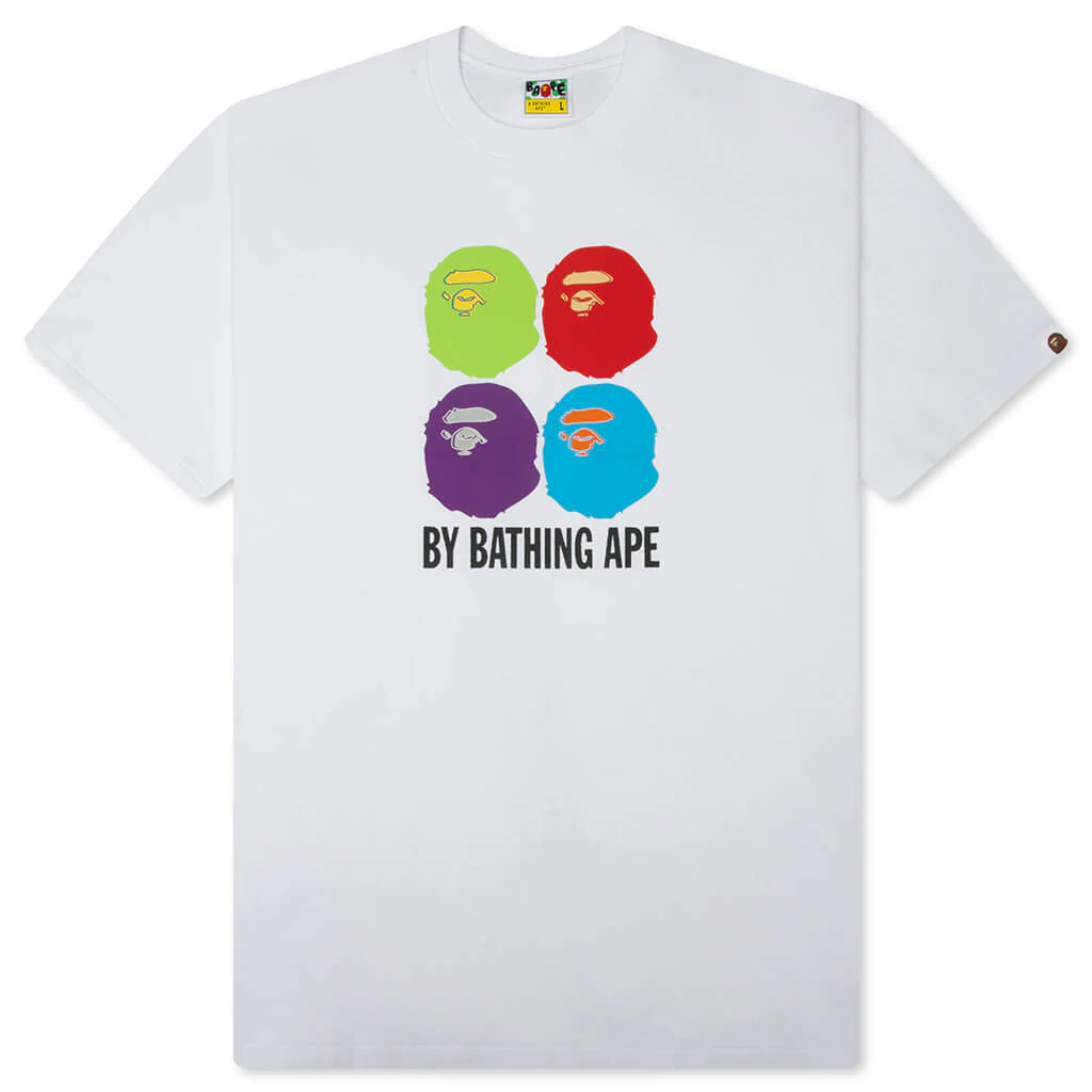 Multi Ape Head By Bathing Ape Relaxed Fit Tee - White