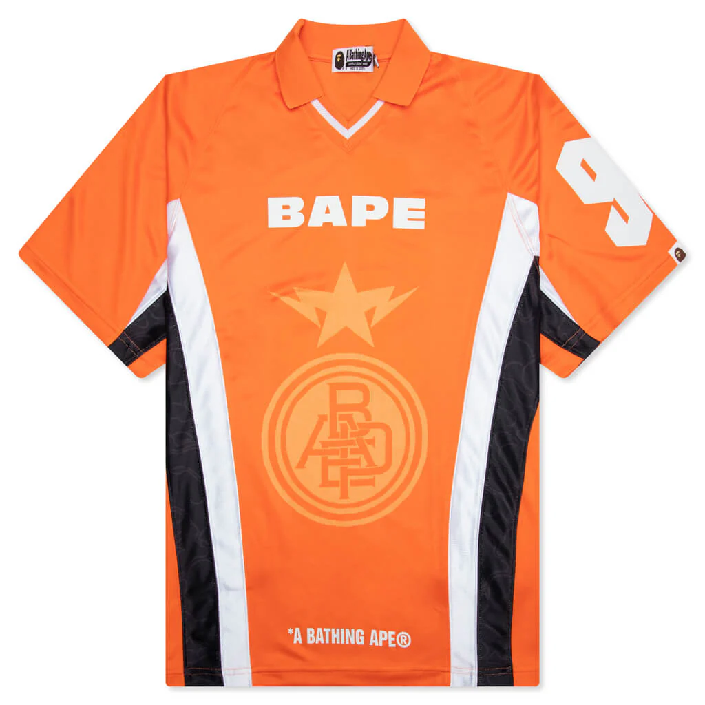 Multi Logo Relaxed Fit Soccer Jersey - Orange