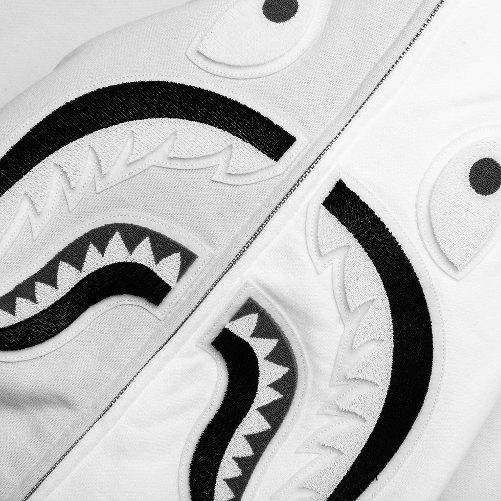 Shark Full Zip Hoodie #1 - Gray - Image 4