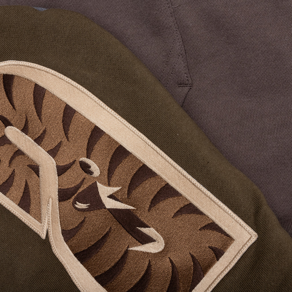 Shark Full Zip Hoodie #2 - Beige - Image 3
