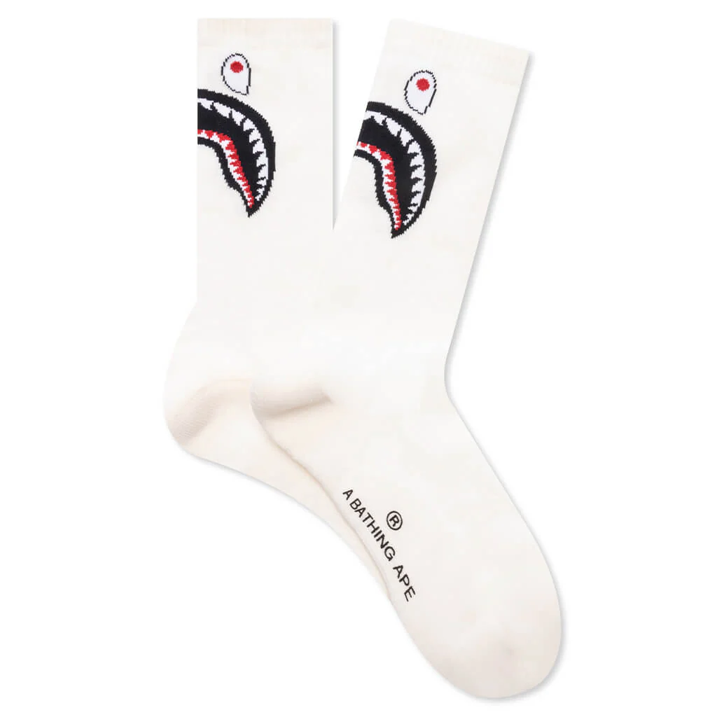 Shark Socks - White