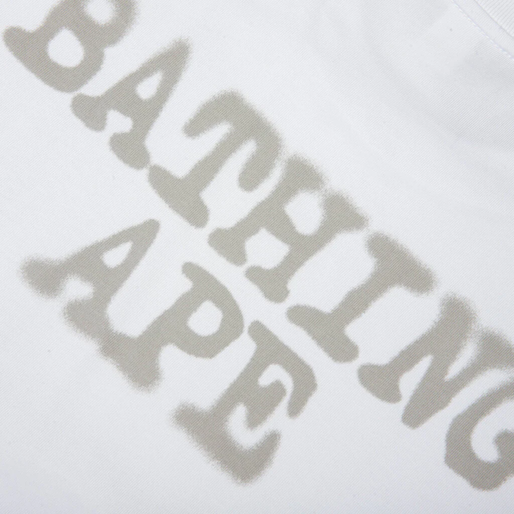 Spray Paint Ape Head Relaxed Fit Tee #1 - White - Image 4