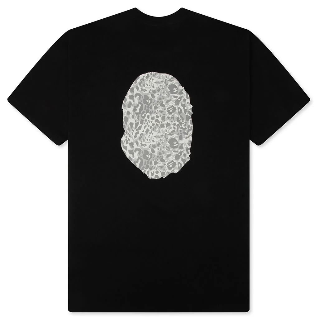Wild Leopard Pattern Ape Head Relaxed Fit Tee - Black - Image 2