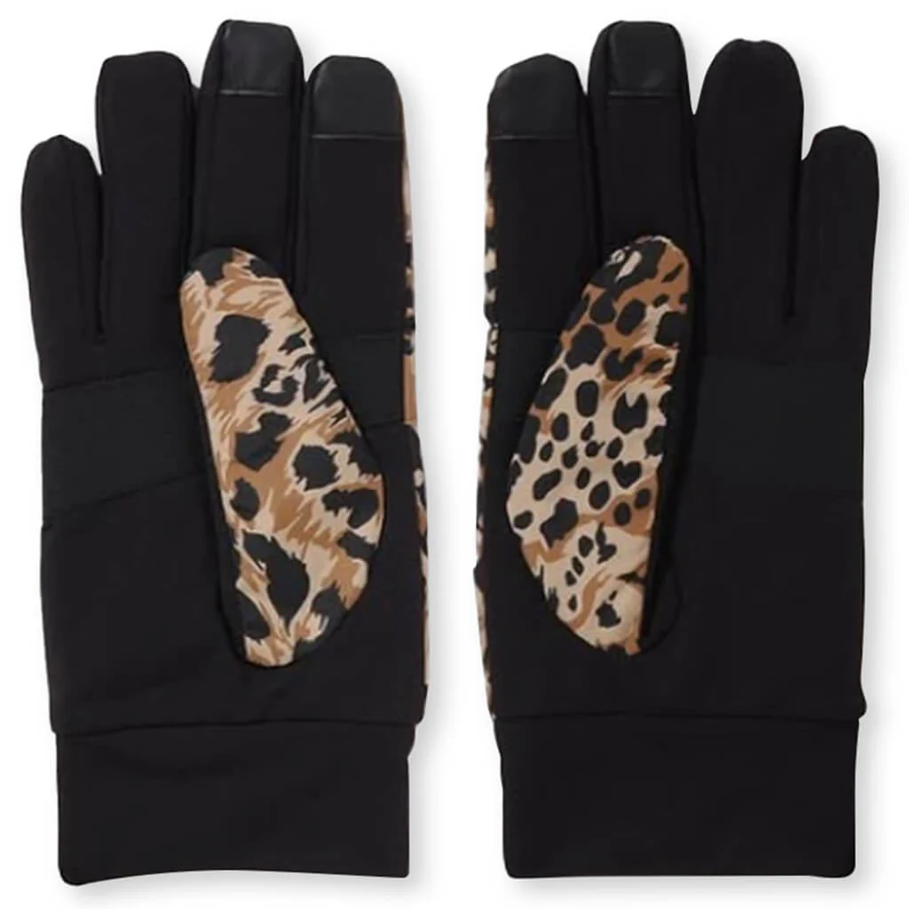 Wild Leopard Pattern Gloves - Beige - Image 2