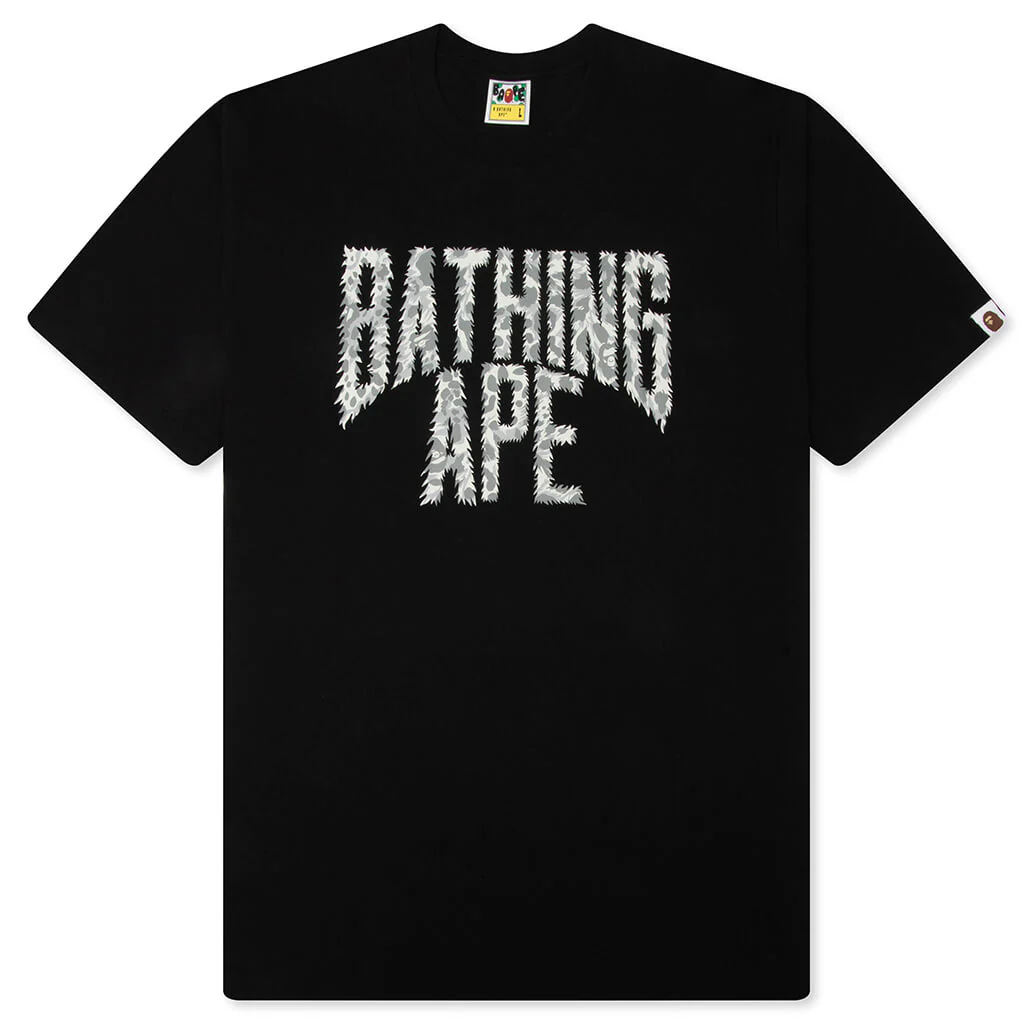 Wild Leopard Pattern NYC Logo Tee - Black/Gray