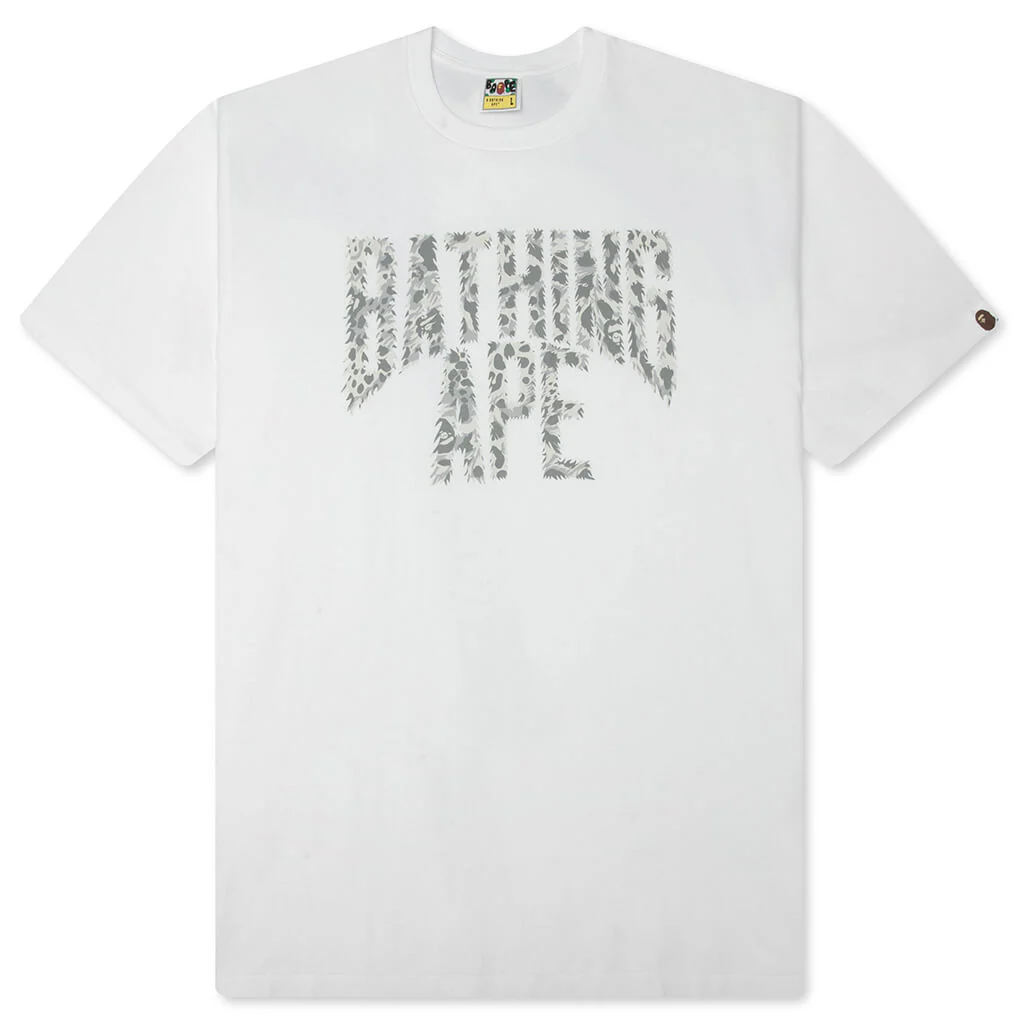 Wild Leopard Pattern NYC Logo Tee - White/Gray