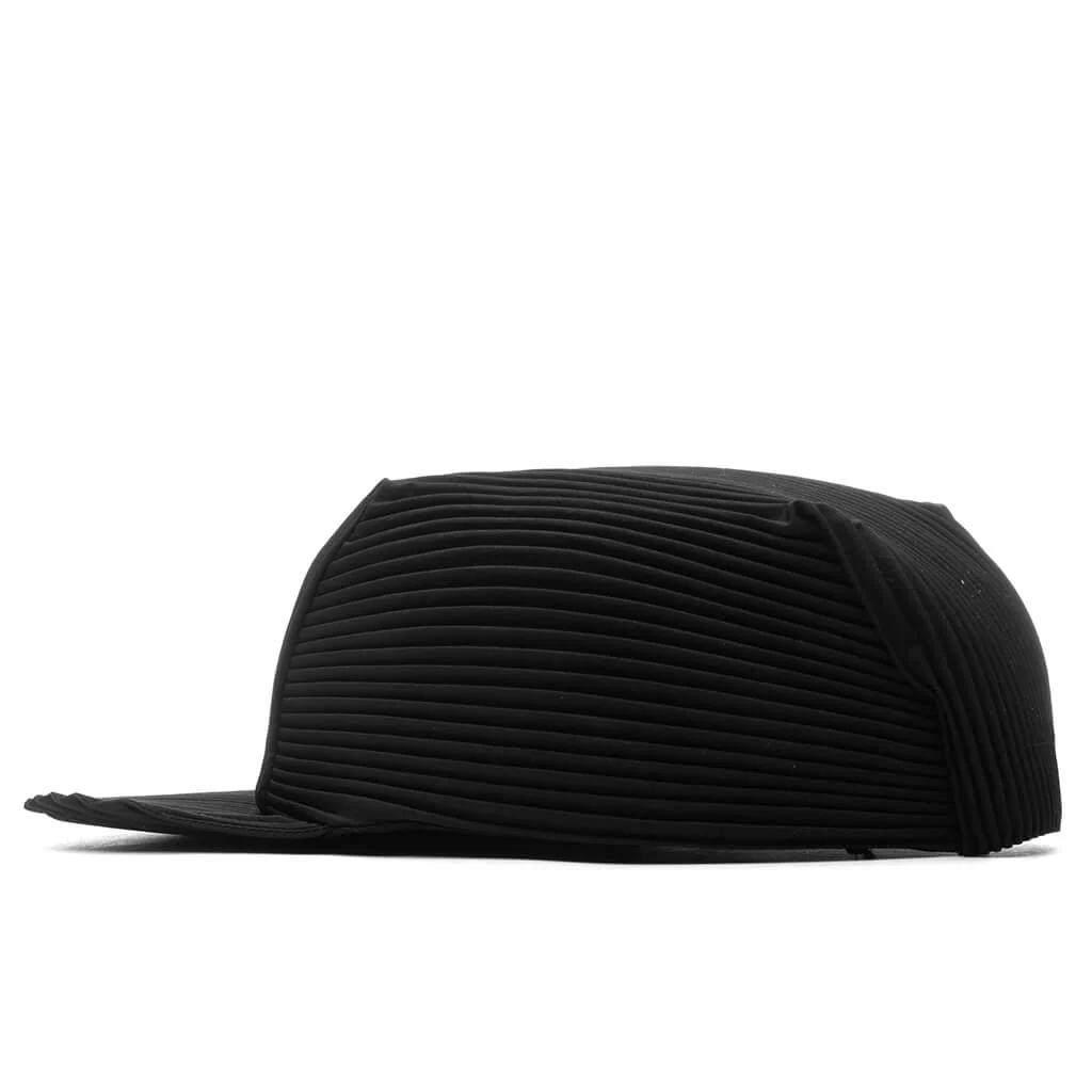 Pleats Cap - Black - Image 3