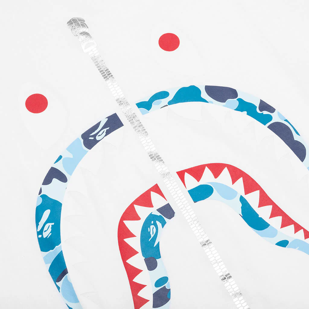 ABC Camo Shark Tee - White/Blue - Image 3