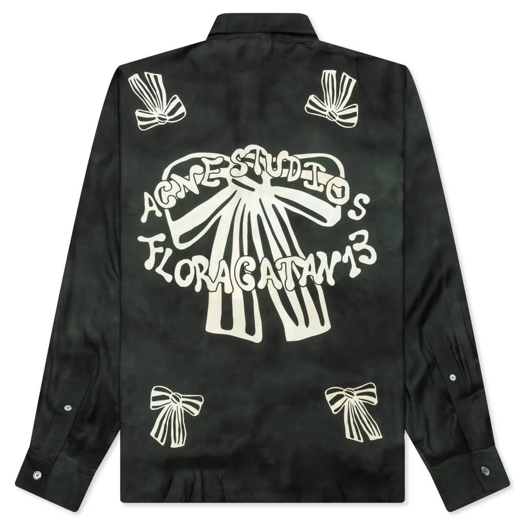Floragatan Button Up Shirt - Black/White - Image 2