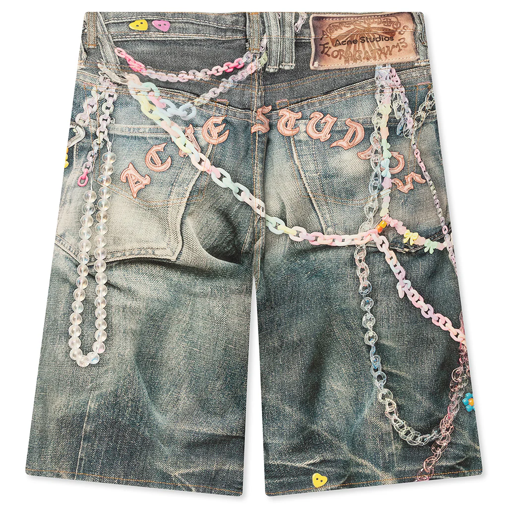 Loose Fit Denim shorts Fn-Mn-Shor000264 - Mid Blue - Image 2