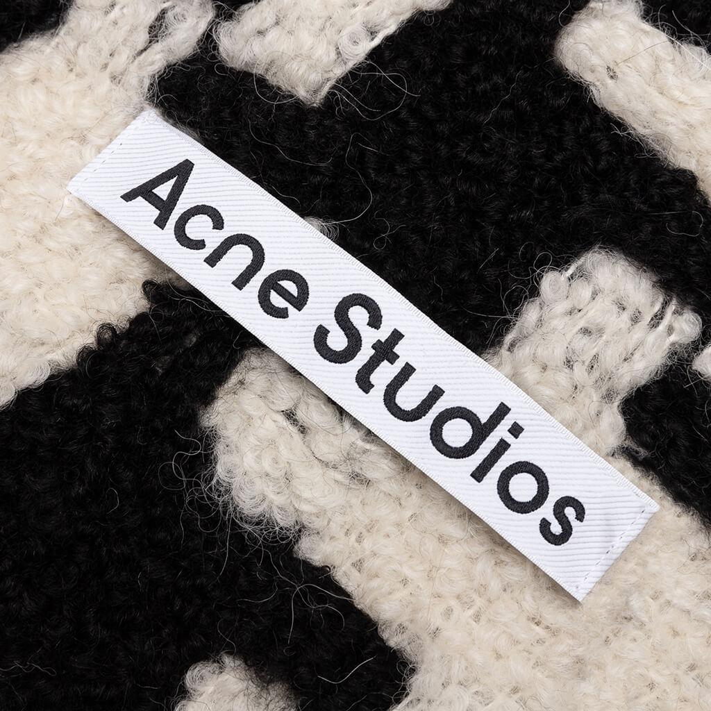 Houndstooth Scarf - White/Black - Image 2