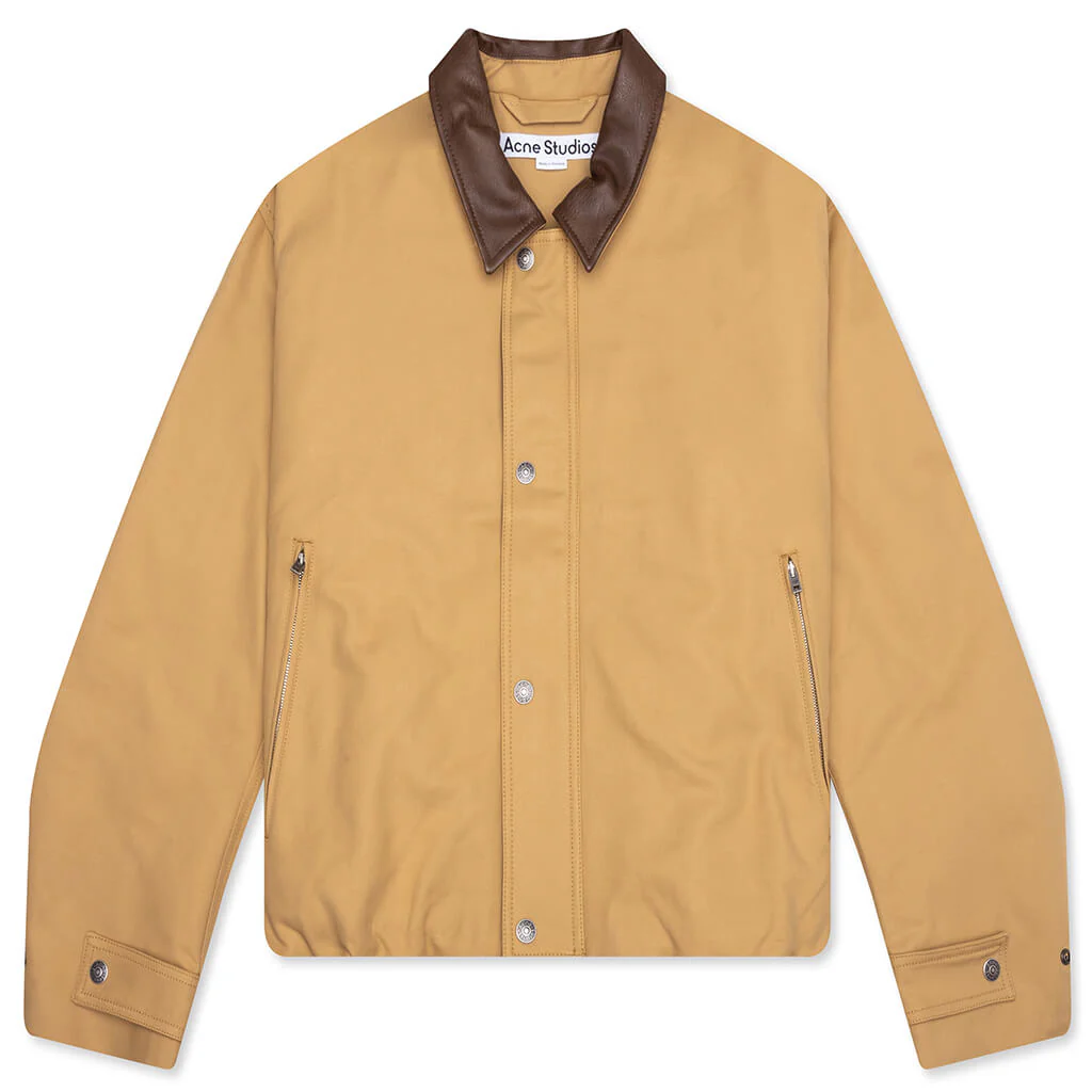 Double Cotton Satin Jacket - Sand Beige