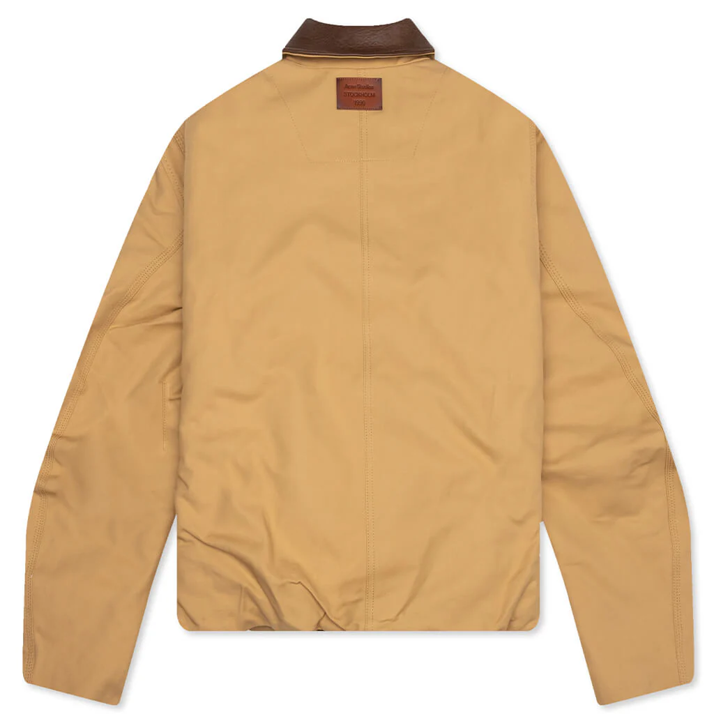 Double Cotton Satin Jacket - Sand Beige - Image 2