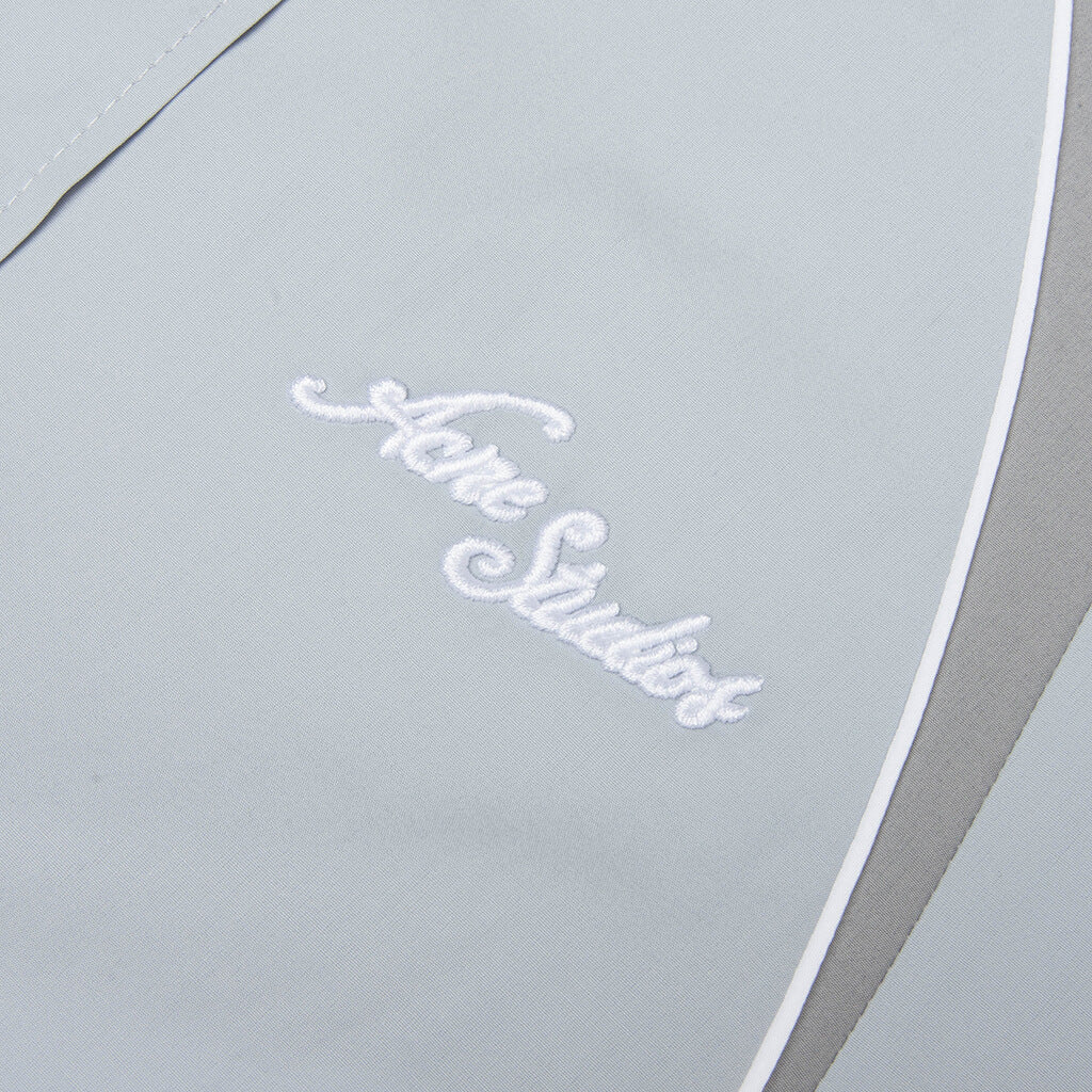 Embroidered Logo Button-Up Shirt - Cold Grey - Image 3