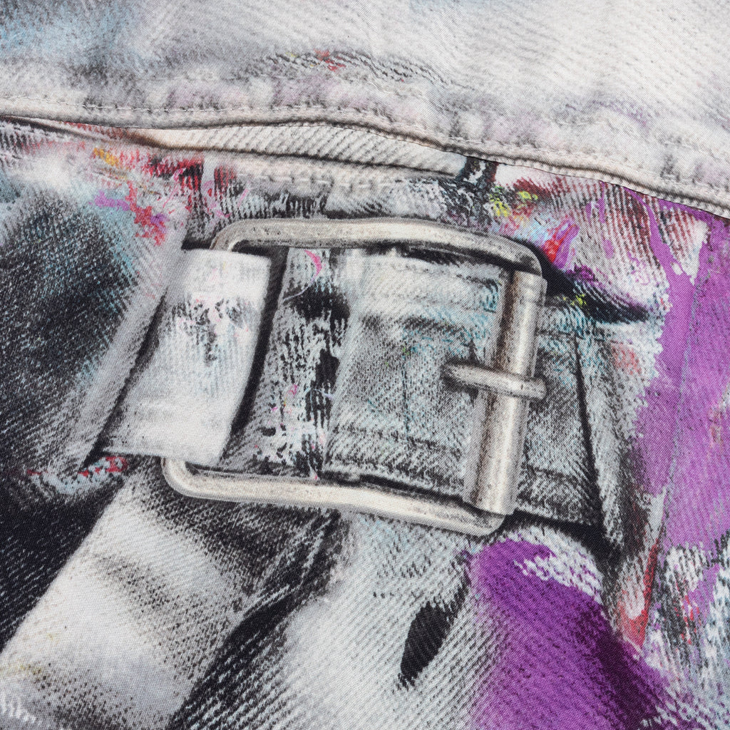 Painted Trompe-l’oeil Print Button Up Shirt - White/Multicolor - Image 4