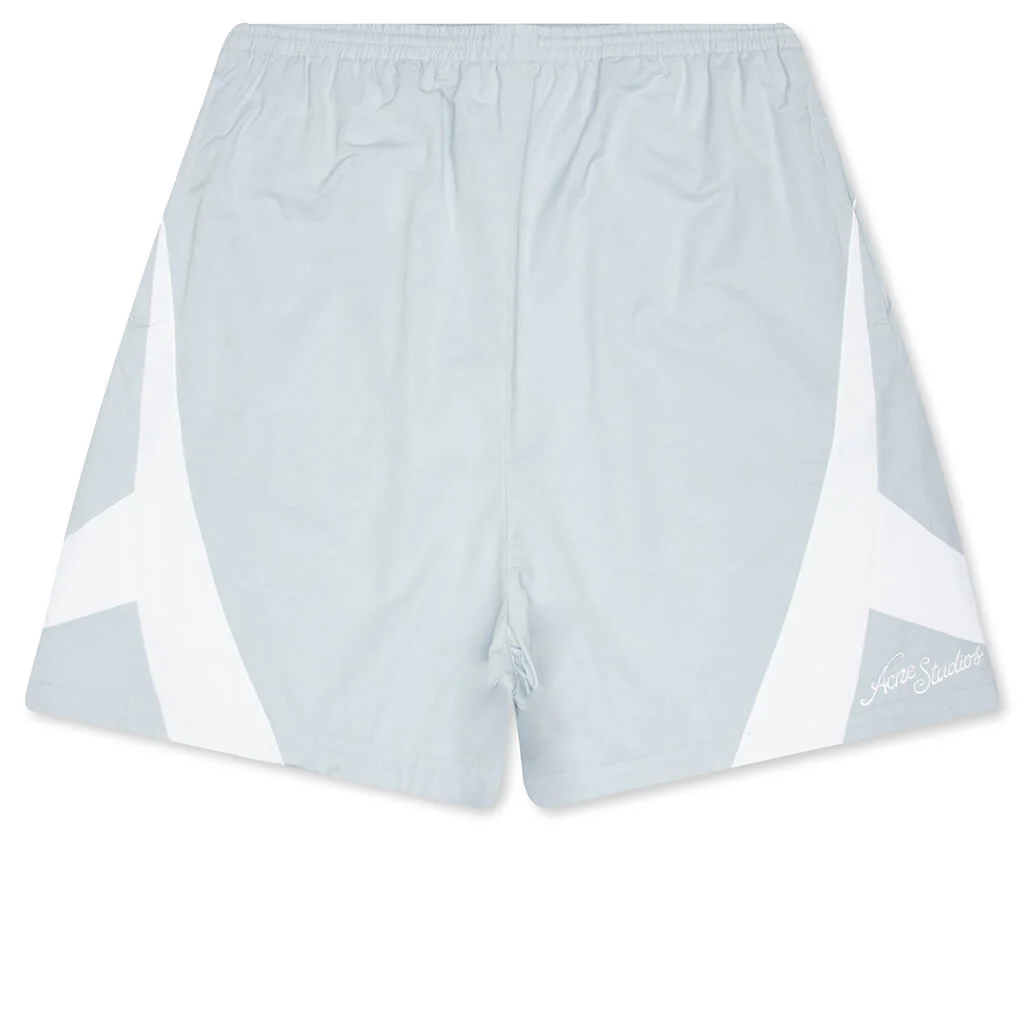 Embroidered Logo Shorts - Cold Grey
