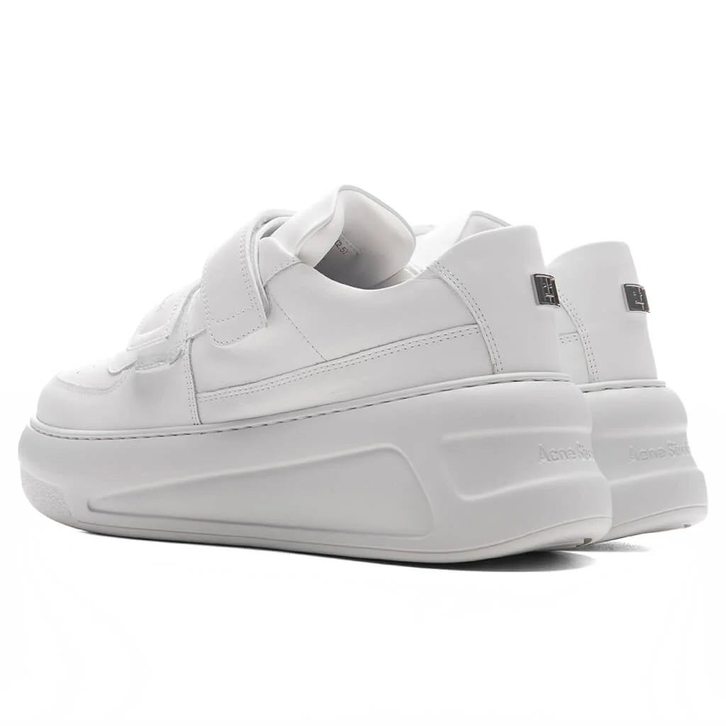 Velcro Strap Platform Sneakers - Optic White - Image 3