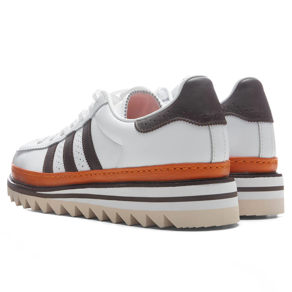 Adidas Originals x CLOT by Edison Chen Superstar 'Coffee' - Footwear White/Coffee/Unity Orange - Image 3