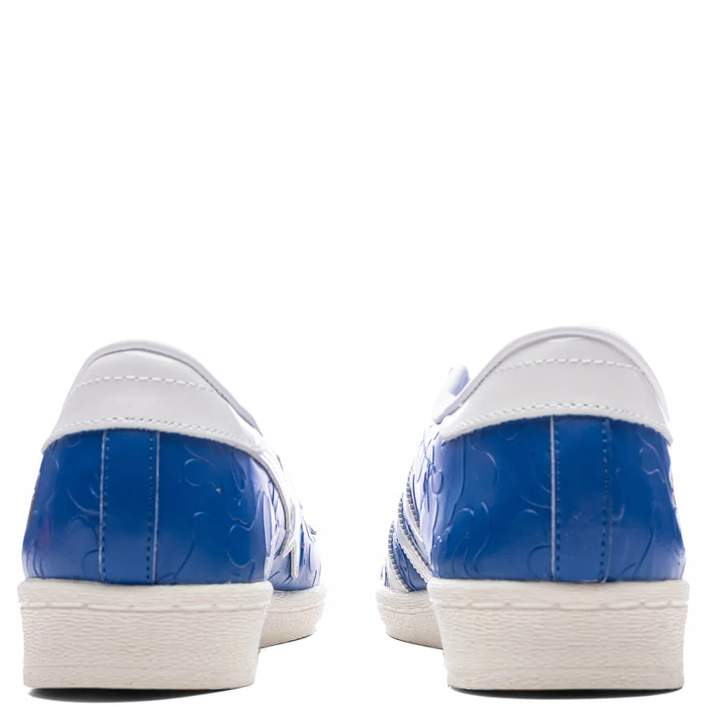 Adidas x BAPE Superstar - Blue/Cloud White/Off White - Image 4