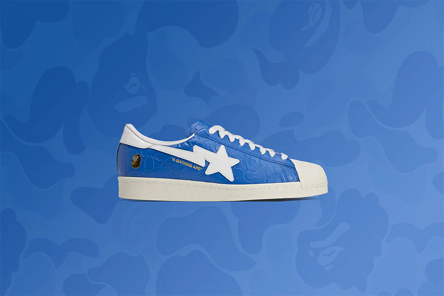 Adidas x BAPE Superstar - Blue/Cloud White/Off White - Image 5