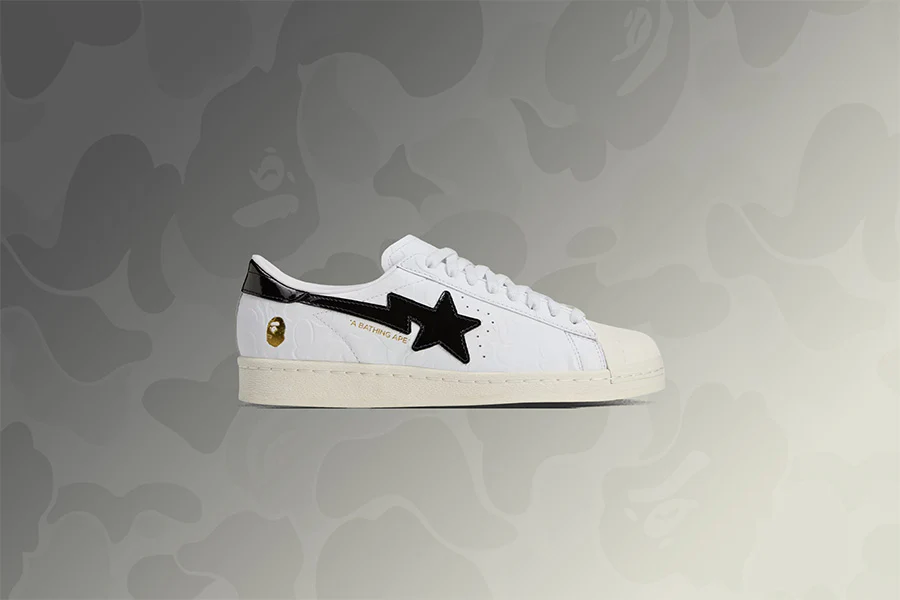 Adidas x BAPE Superstar - Cloud White/Core Black/Off White - Image 5