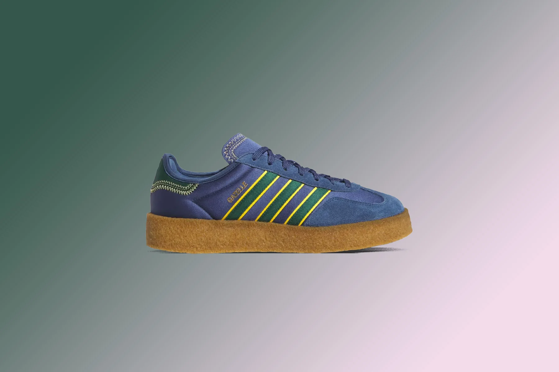 Adidas x CLOT Gazelle by Edison Chen - Night Marine/Collegiate Green/Hazy Yellow - Image 5