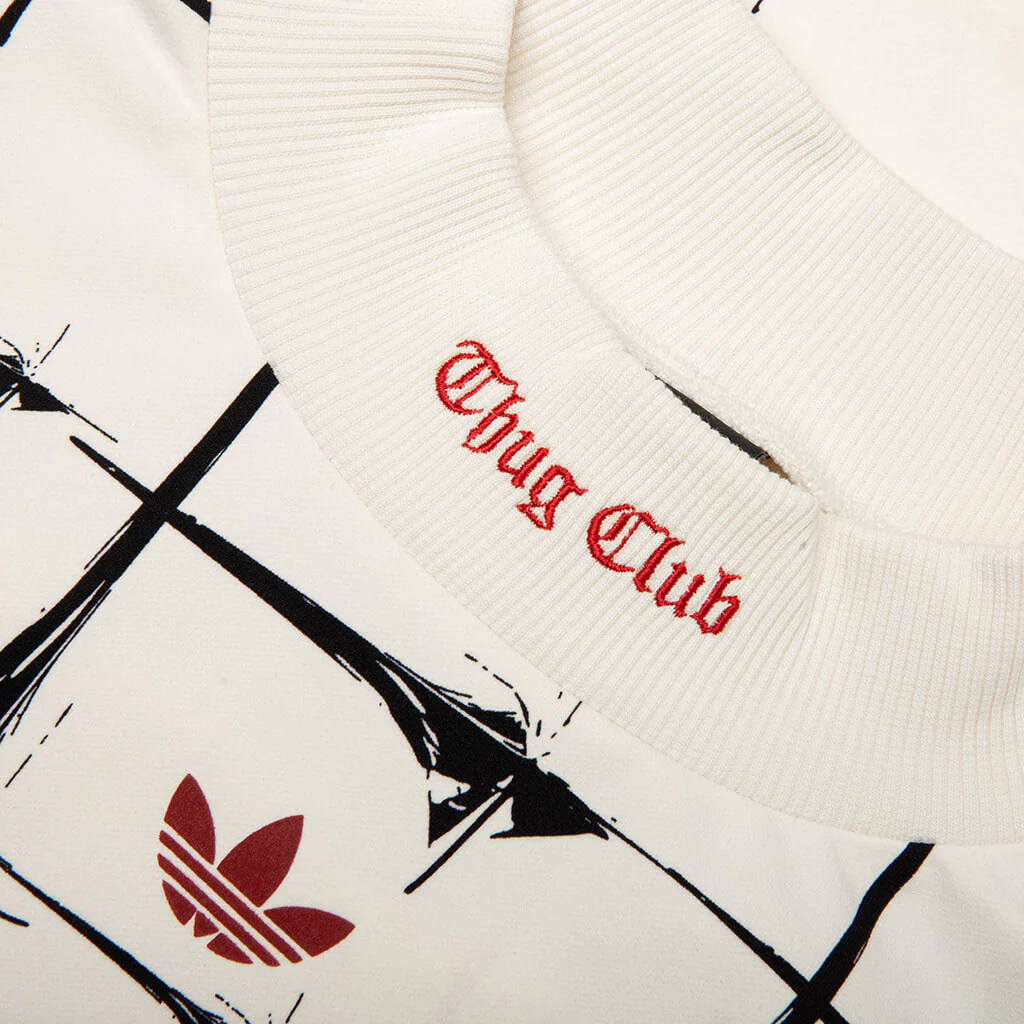 Adidas x Thug Club Goalie L/S Tee - Cream White - Image 4