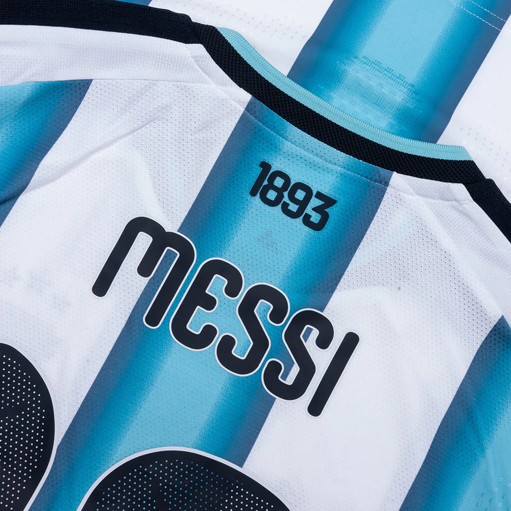 Argentina 26 Messi Home Authentic Jersey - White - Image 4