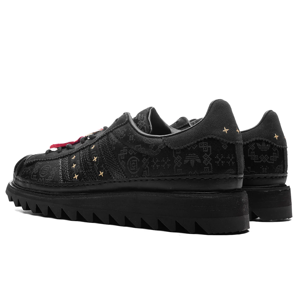Adidas x CLOT Superstar 'Chinese New Year'  - Core Black/Carbon/Gold Metallic - Image 3