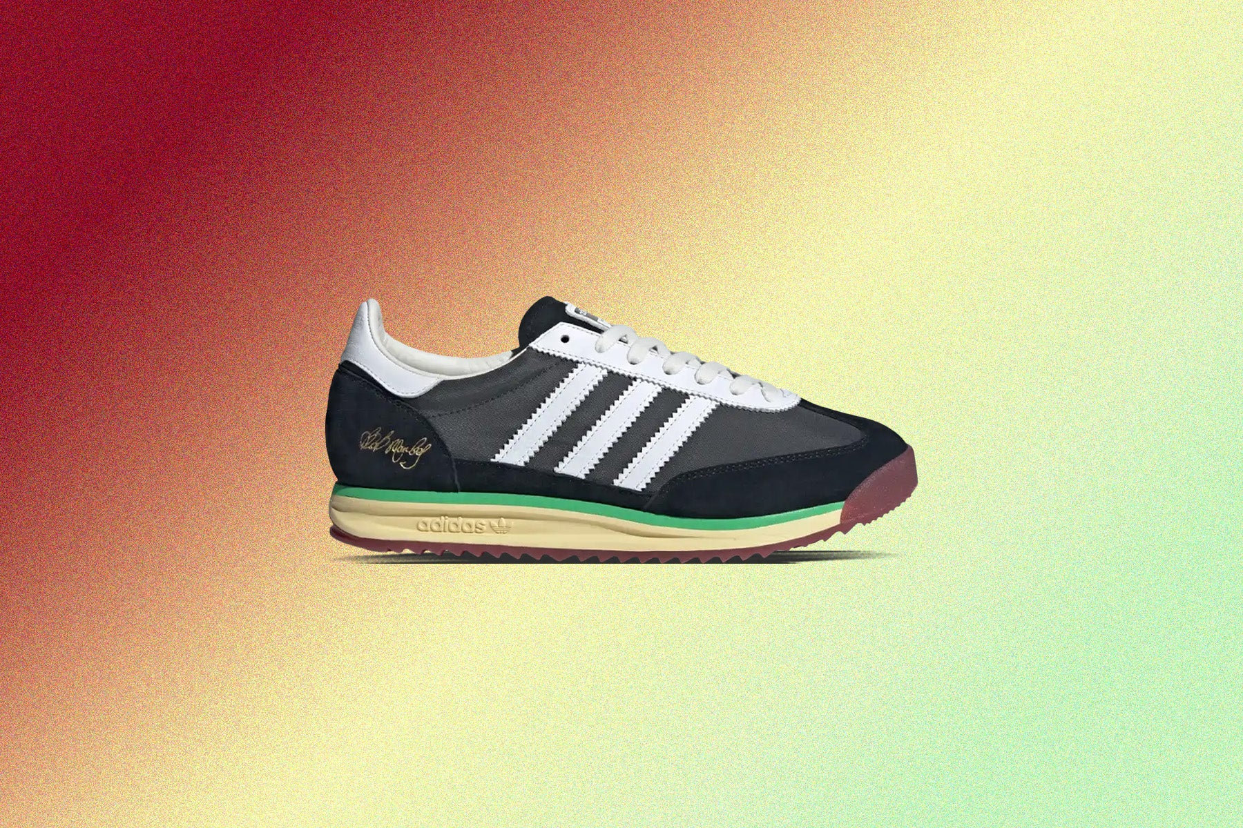 Adidas x Bob Marley Sl72 RS - Core Black/Rust Red/Almost Yellow/Off-White - Image 2