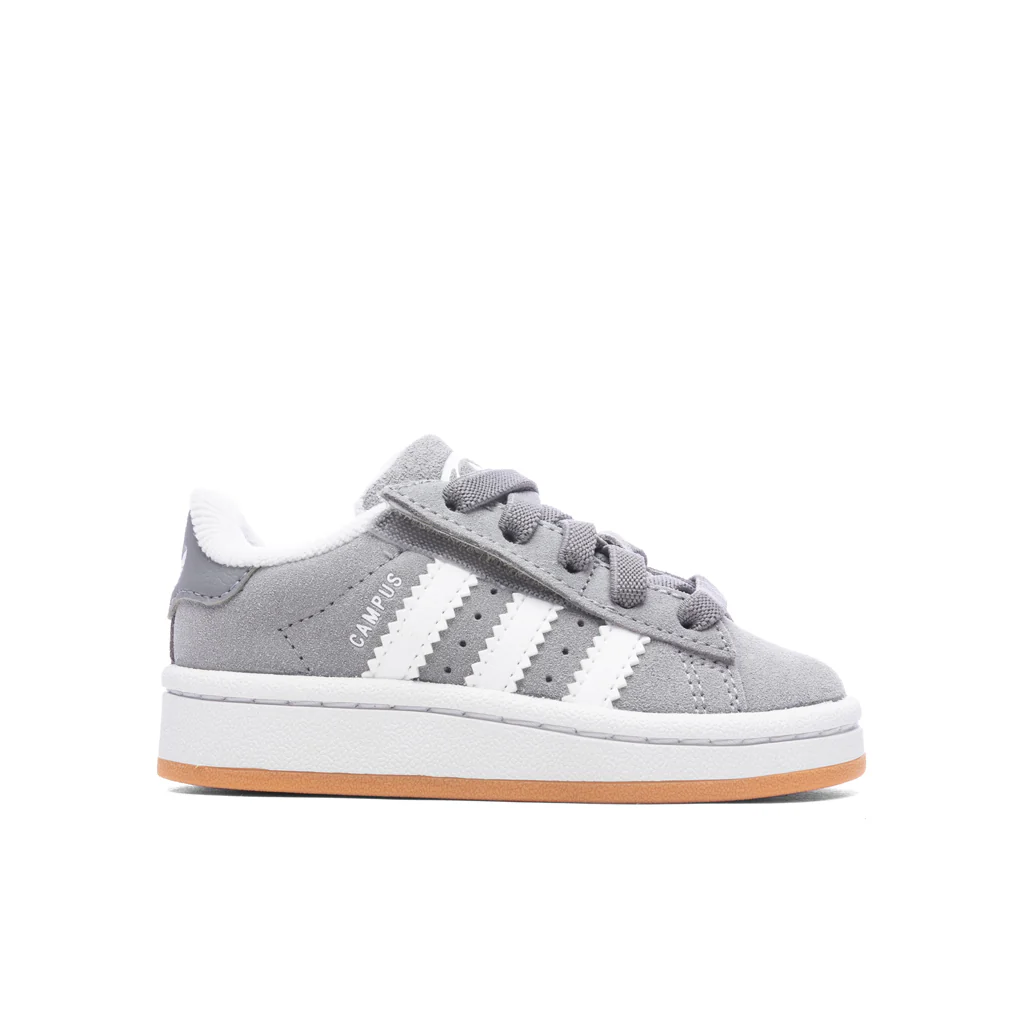 Toddlers Campus 00s Comfort Elastic Lace - Grey Three/Cloud White/Gum