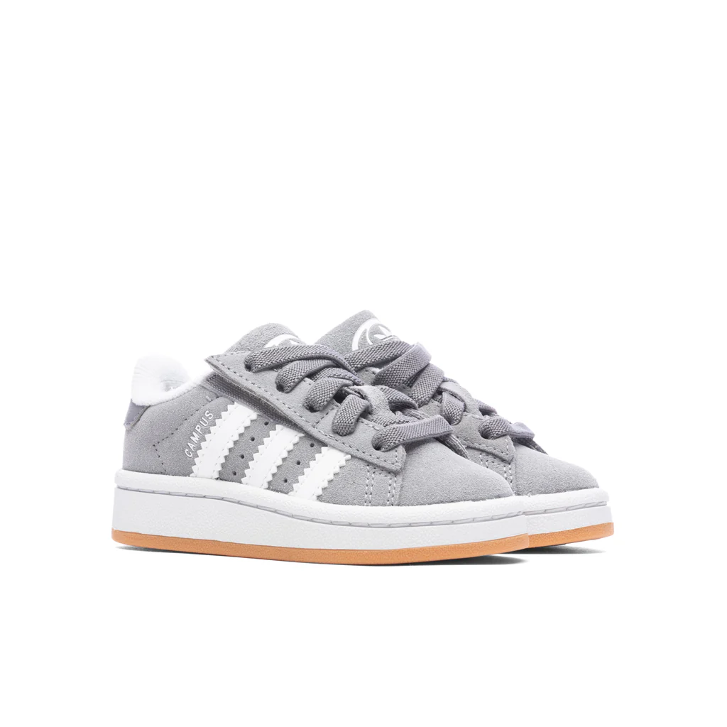 Toddlers Campus 00s Comfort Elastic Lace - Grey Three/Cloud White/Gum - Image 2