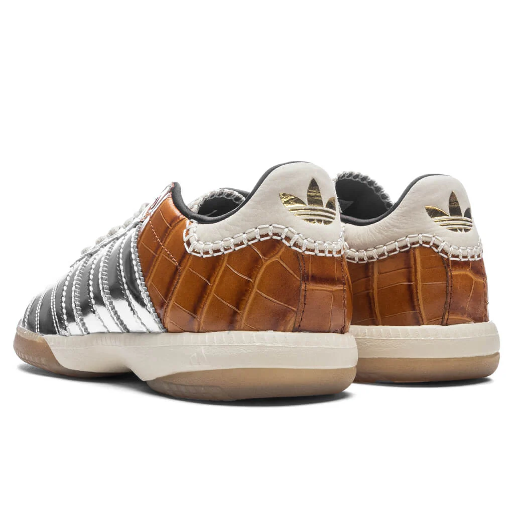 Adidas x Wales Bonner Samba Metallic - Silver Metal/Silver Metal/Easy Yellow - Image 3