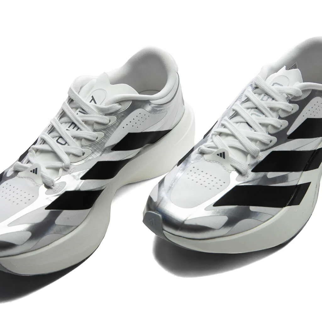 Women's Adizero Evo SL Exo - Footwear White/Core Black/Iron Metallic - Image 3