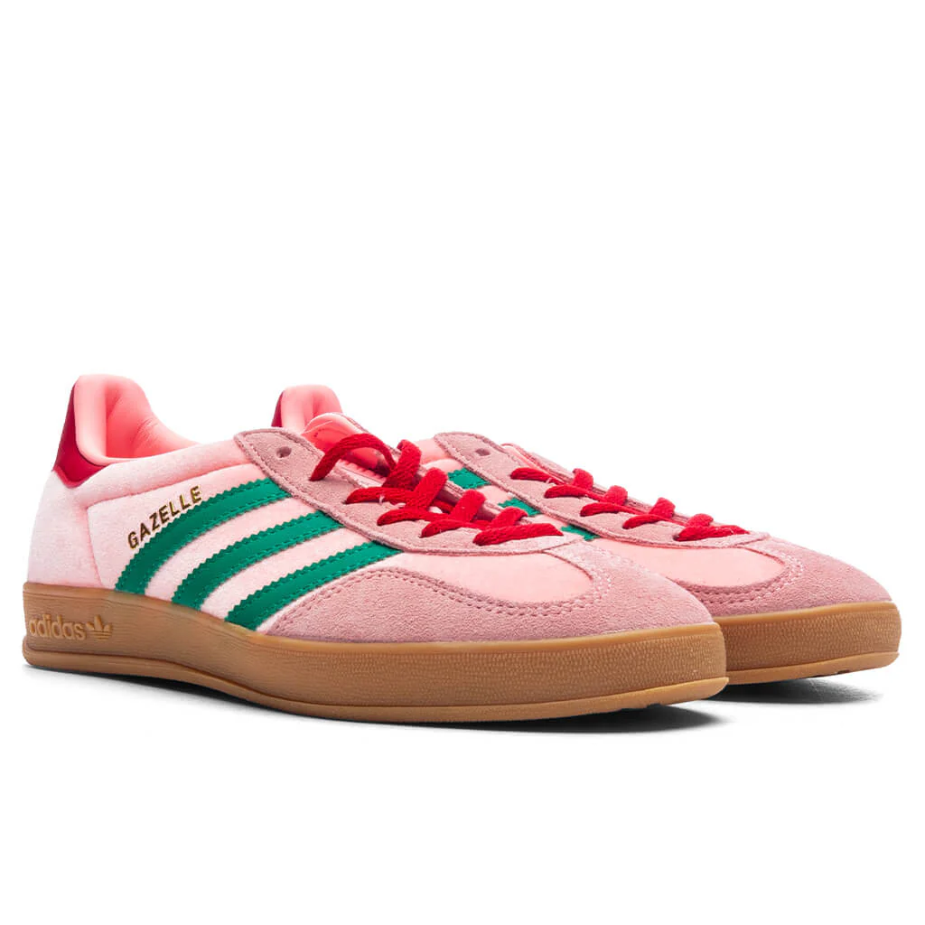 Women's Gazelle Indoor - Court Green/Glow Pink/Gum - Image 2